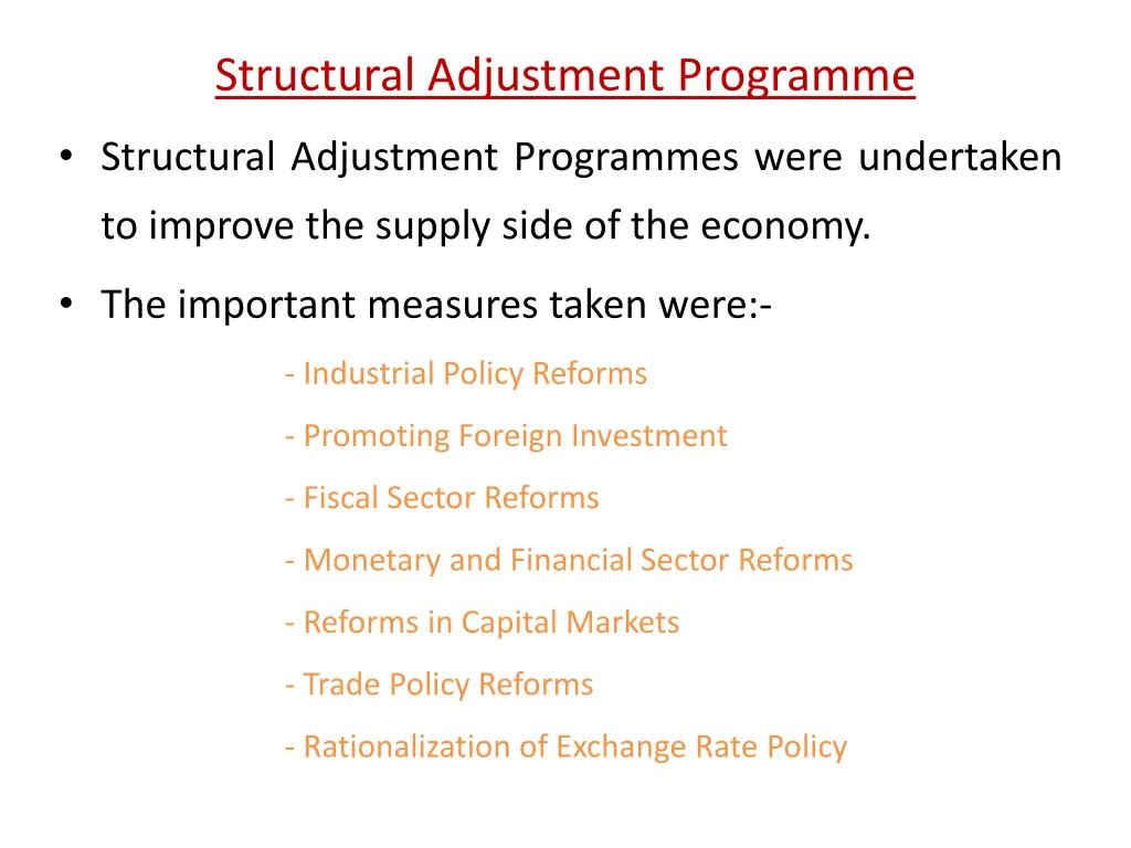 structural adjustment programme