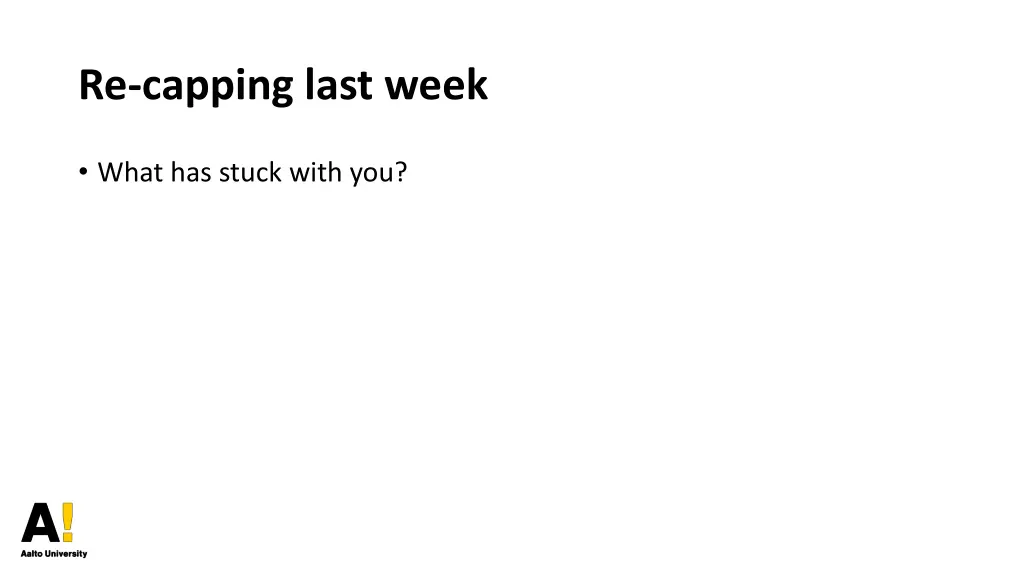 re capping last week