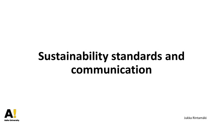 sustainability standards and communication