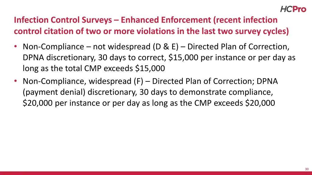infection control surveys enhanced enforcement 2