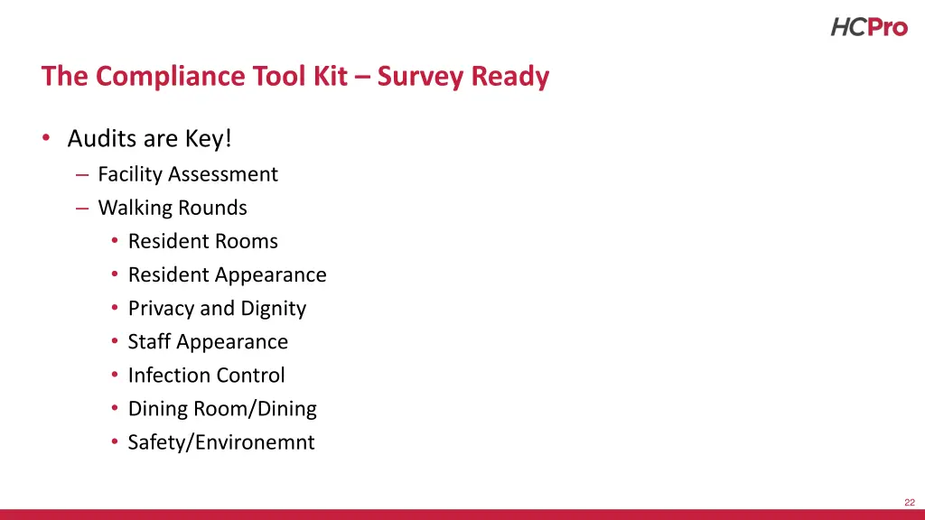the compliance tool kit survey ready