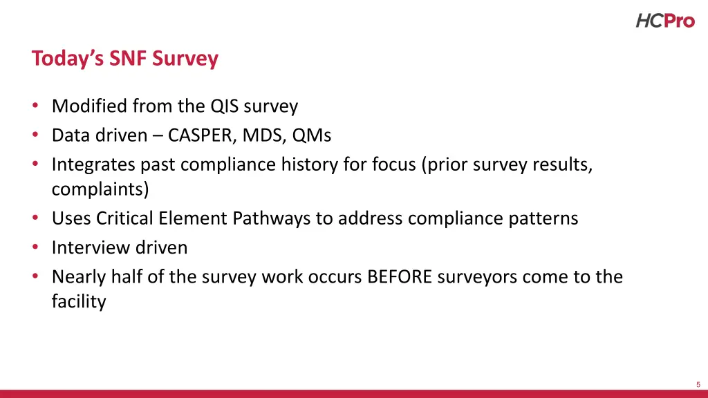 today s snf survey