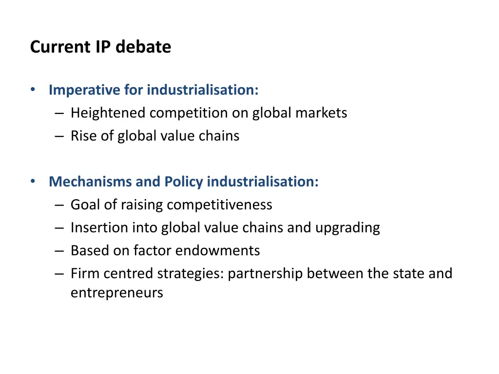 current ip debate