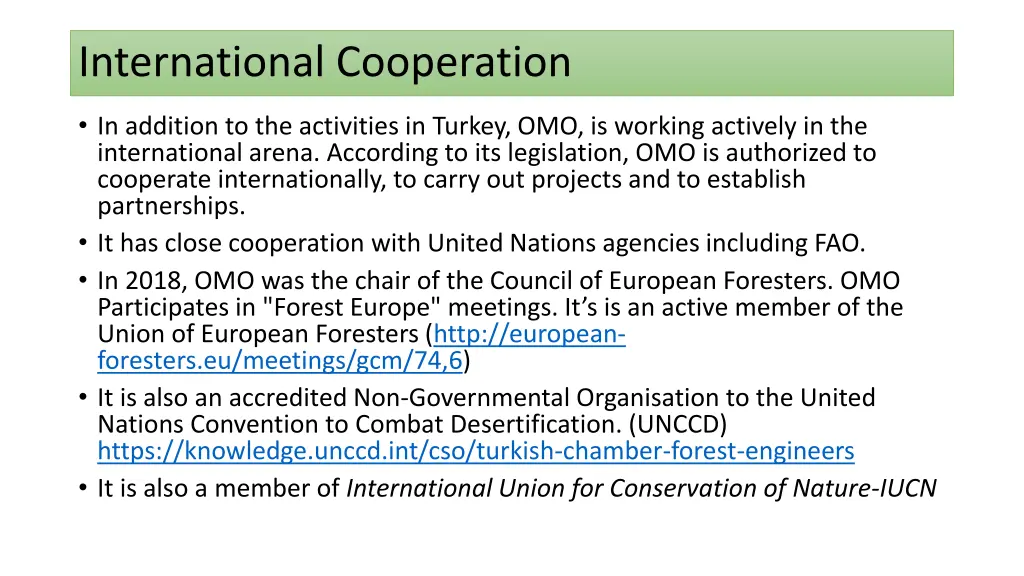 international cooperation