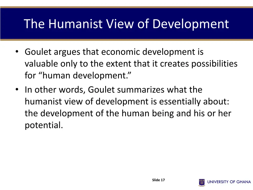 the humanist view of development 2