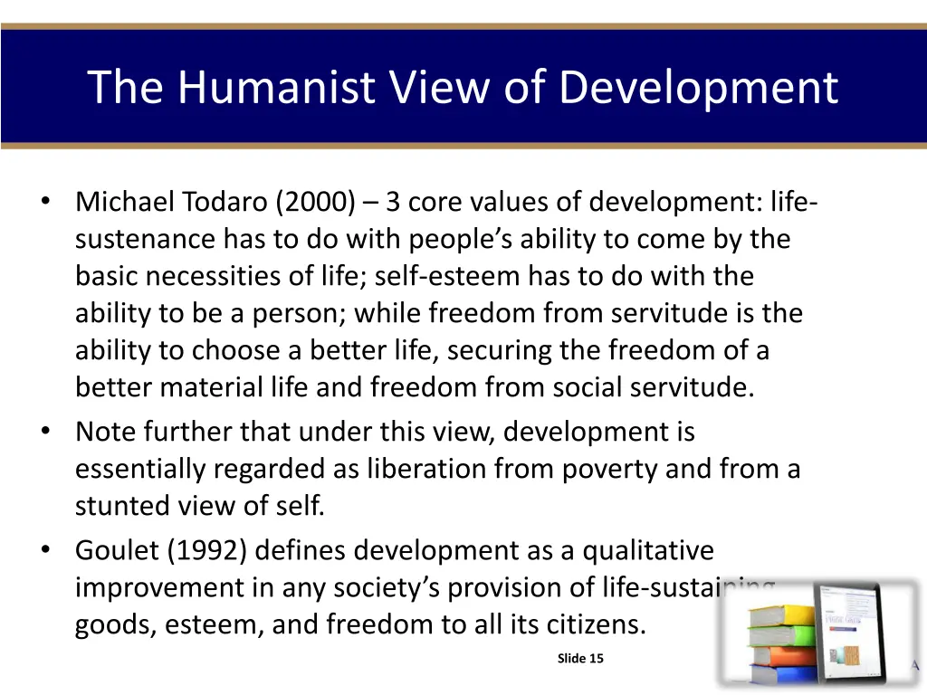 the humanist view of development