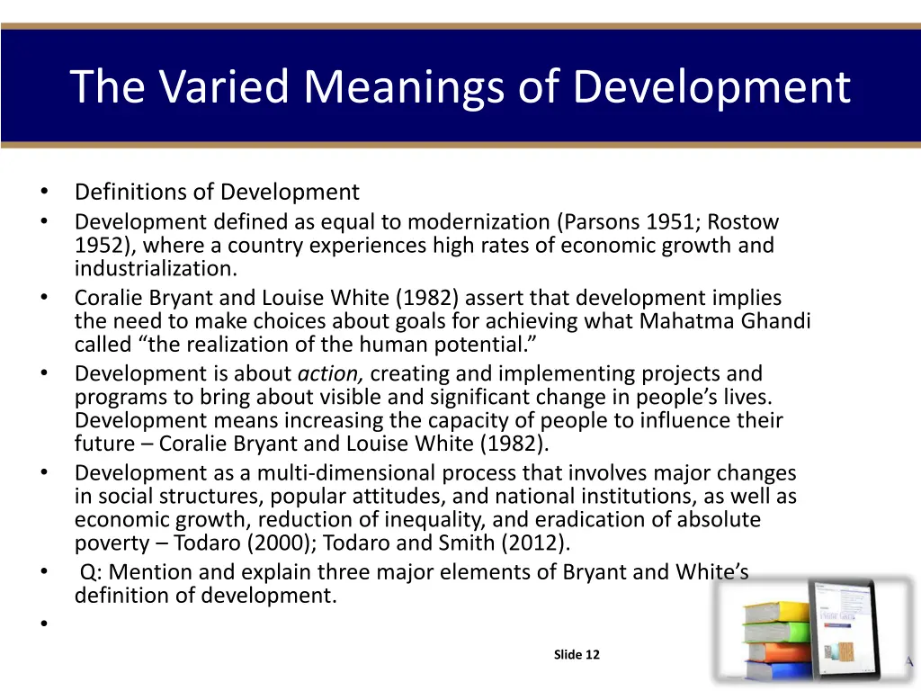 the varied meanings of development