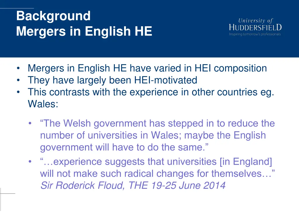 background mergers in english he