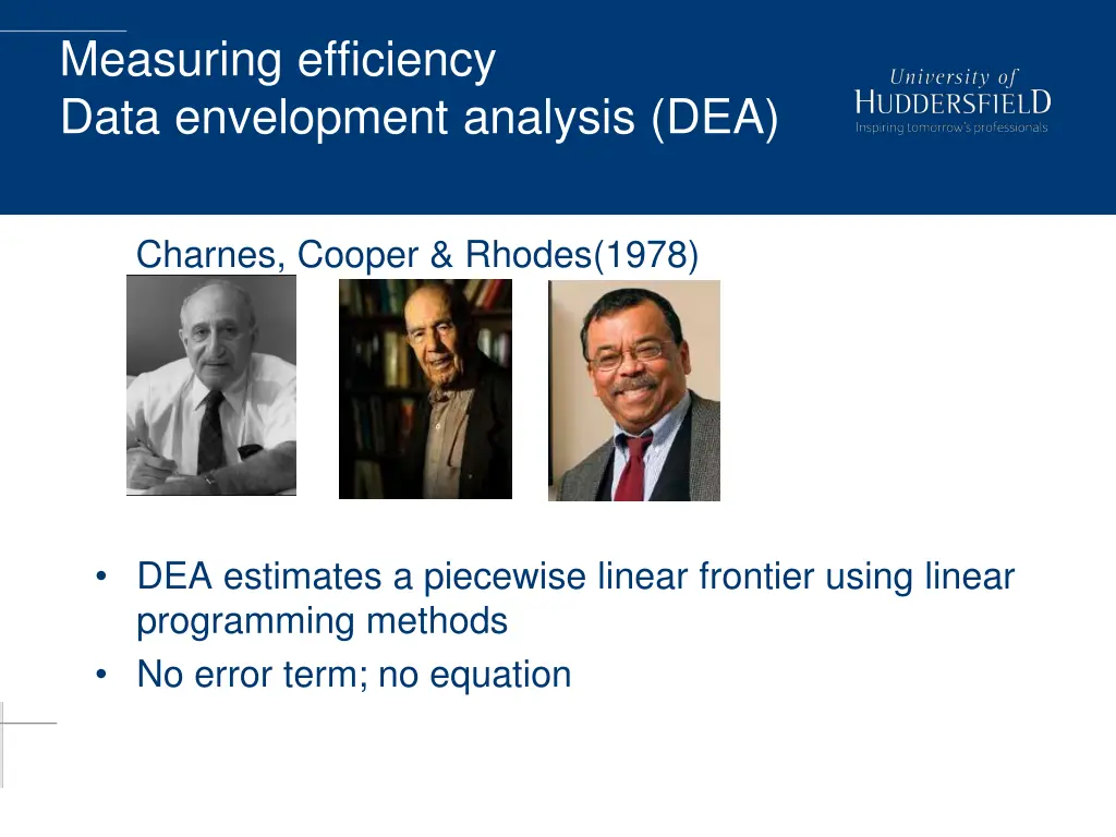 measuring efficiency data envelopment analysis dea