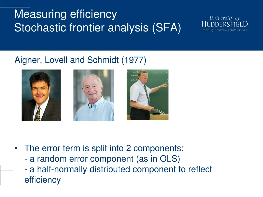 measuring efficiency stochastic frontier analysis