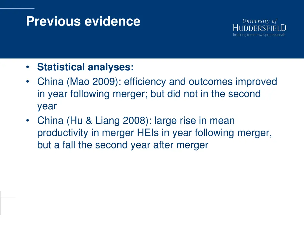 previous evidence 1