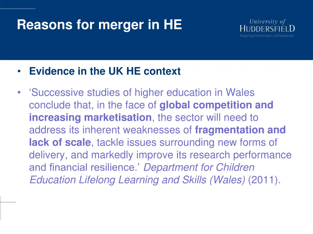 reasons for merger in he 6