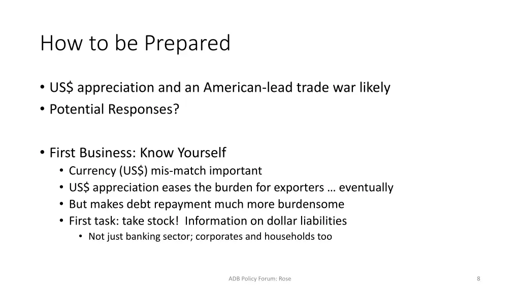 how to be prepared