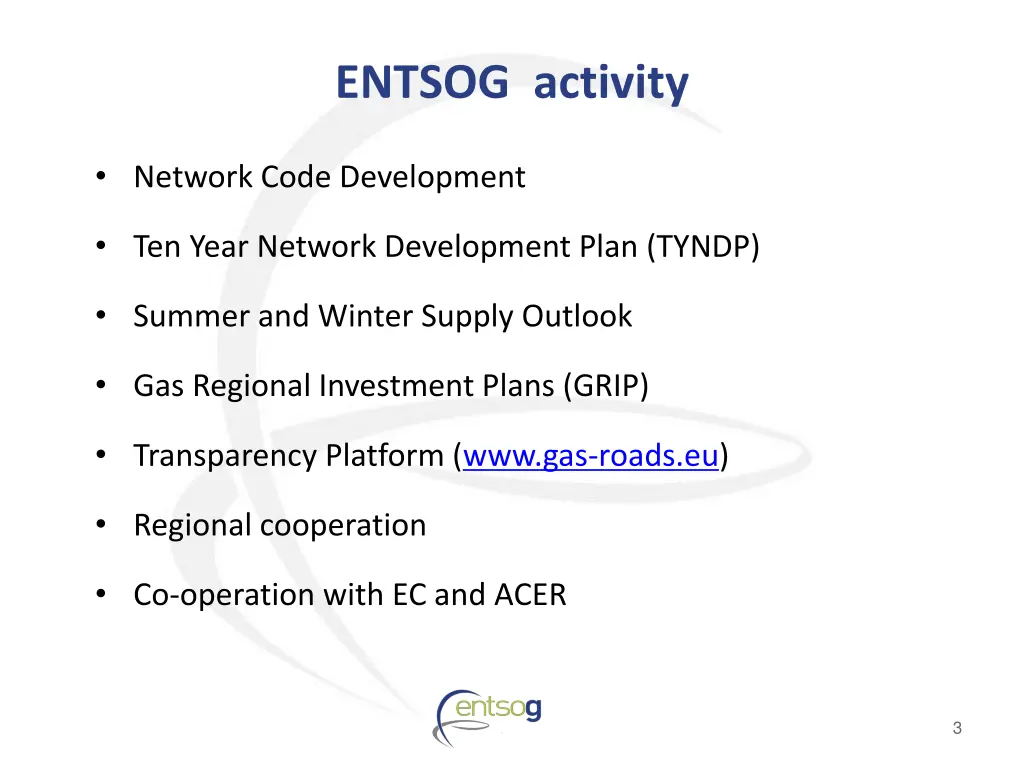 entsog activity