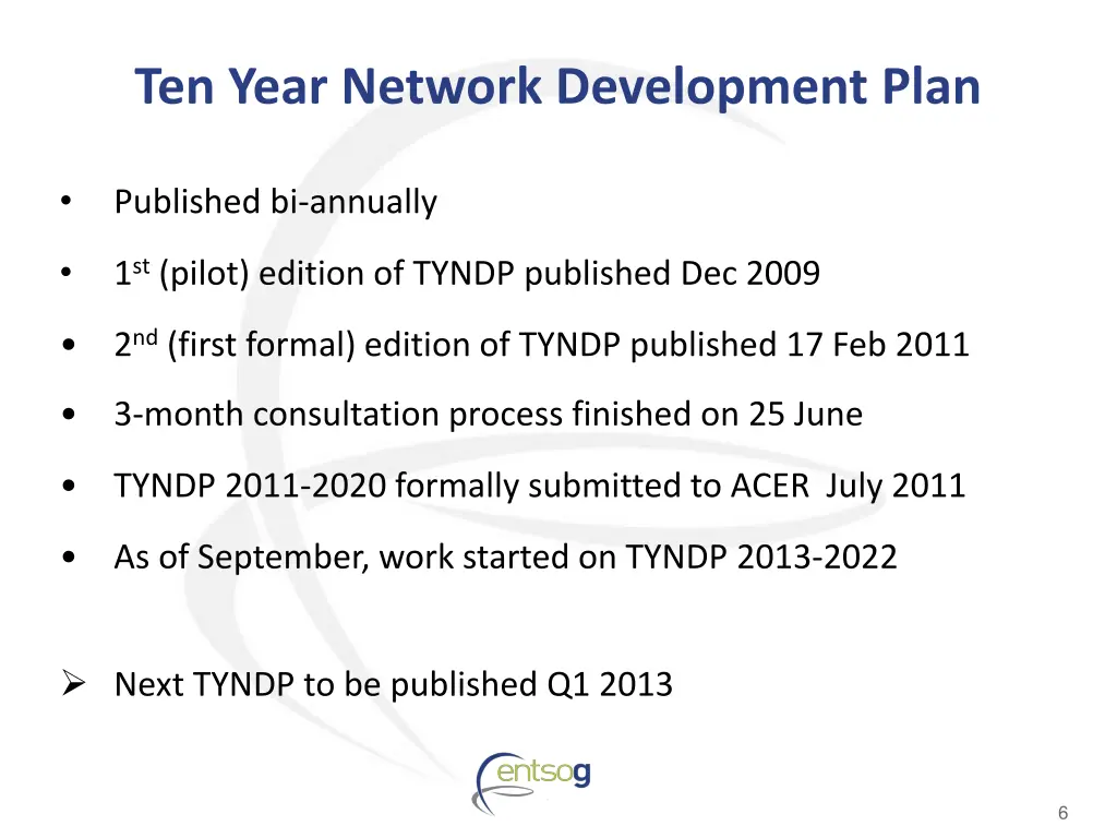 ten year network development plan