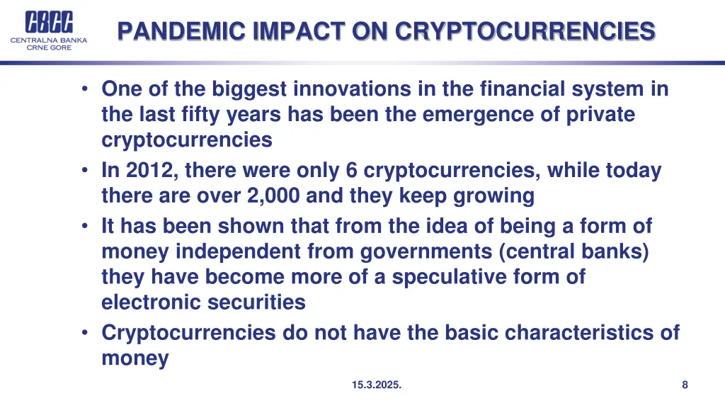 pandemic impact on cryptocurrencies
