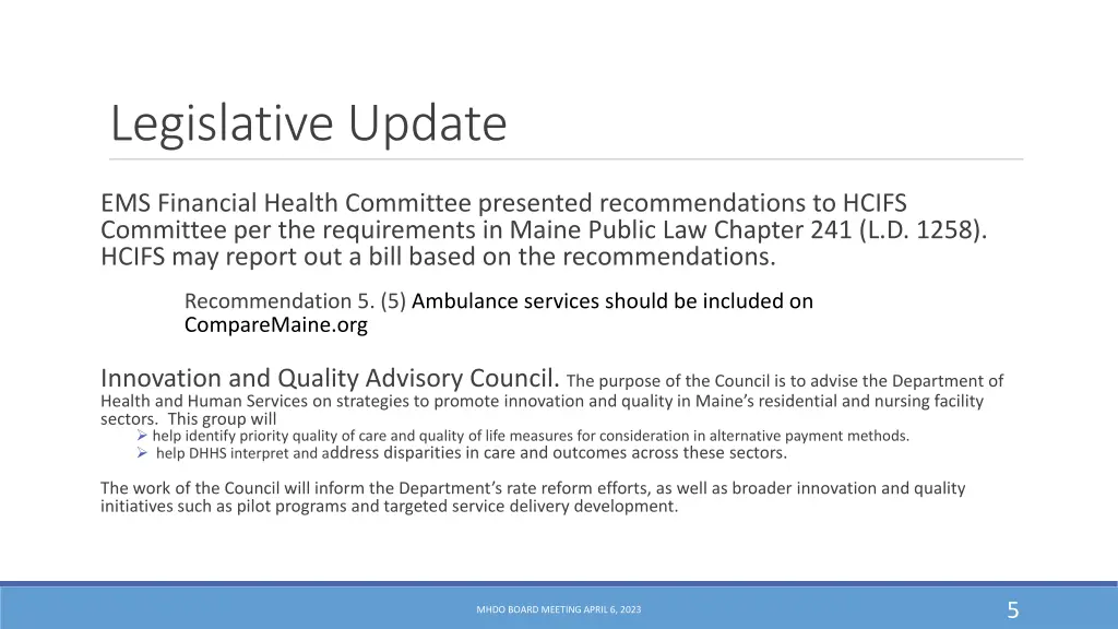 legislative update 1