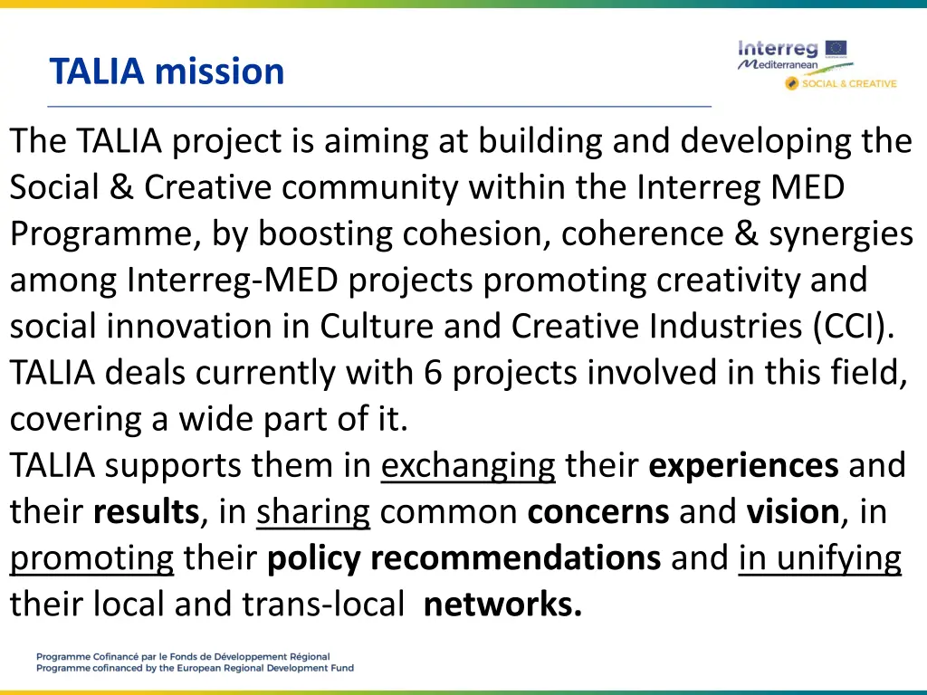 talia mission