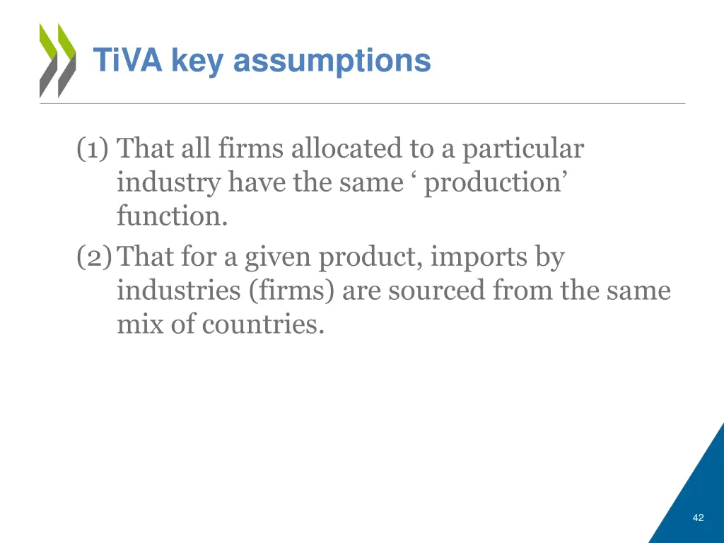 tiva key assumptions