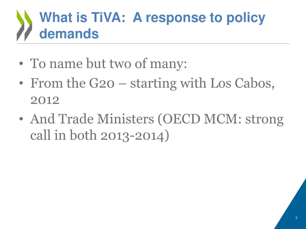what is tiva a response to policy demands