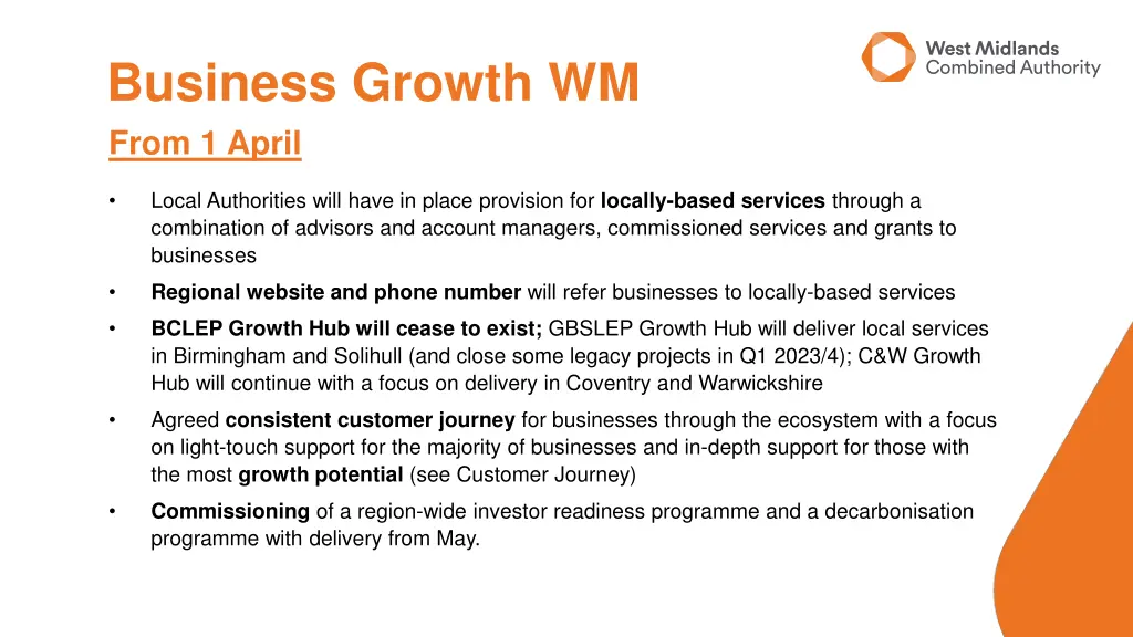 business growth wm from 1 april