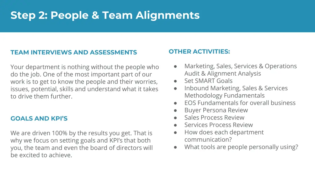 step 2 people team alignments