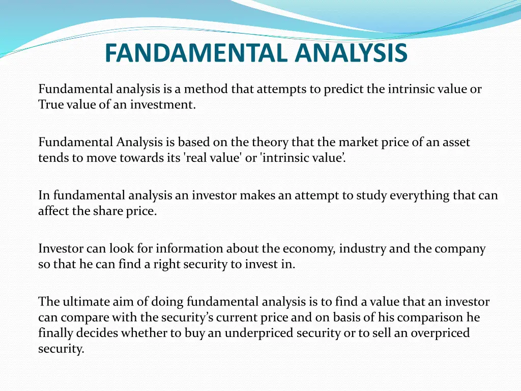 fandamental analysis