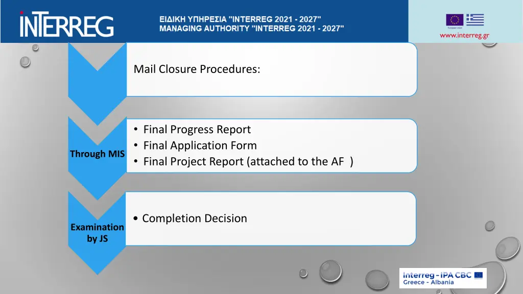 mail closure procedures