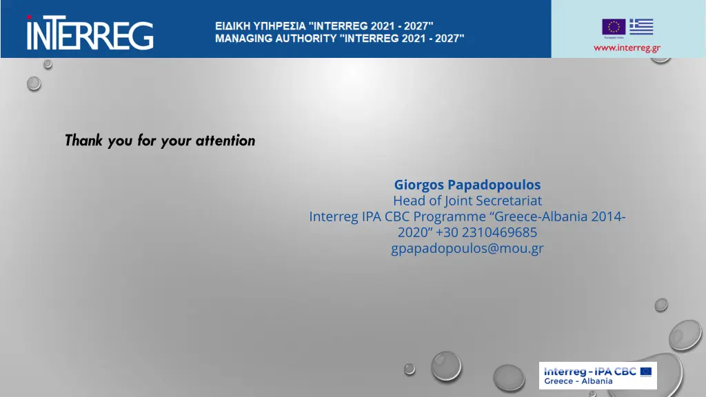 thank you for your attention