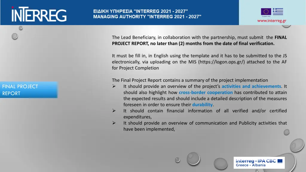 the lead beneficiary in collaboration with