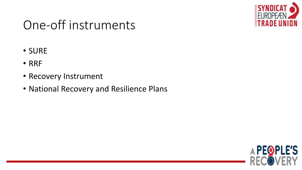 one off instruments