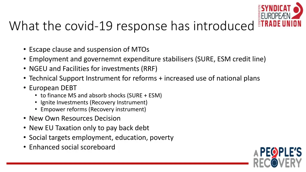what the covid 19 response has introduced