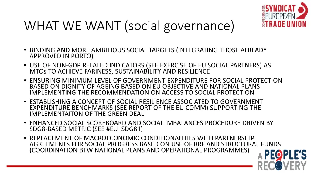 what we want social governance
