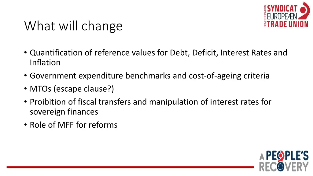 what will change