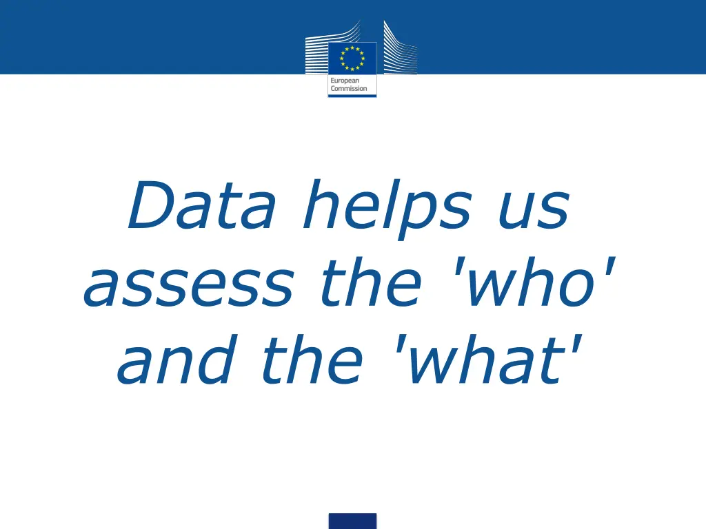 data helps us assess the who and the what