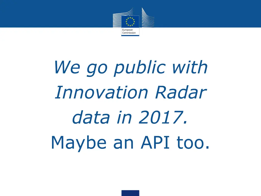 we go public with innovation radar data in 2017