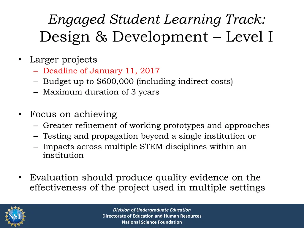 engaged student learning track design development