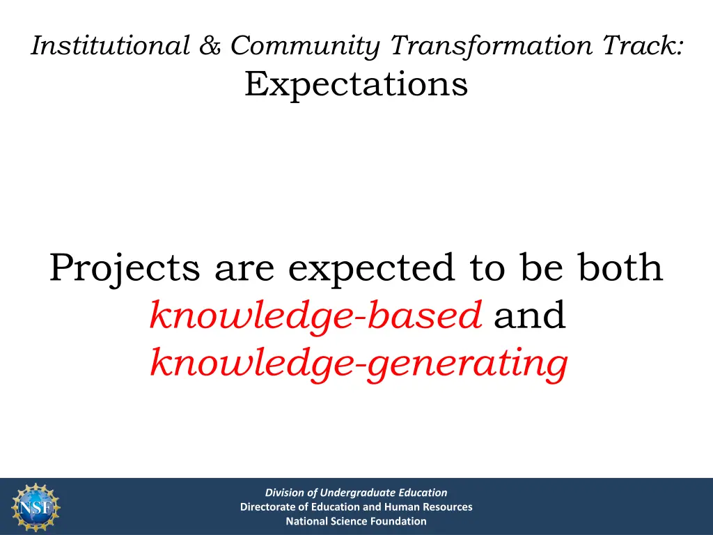 institutional community transformation track 3