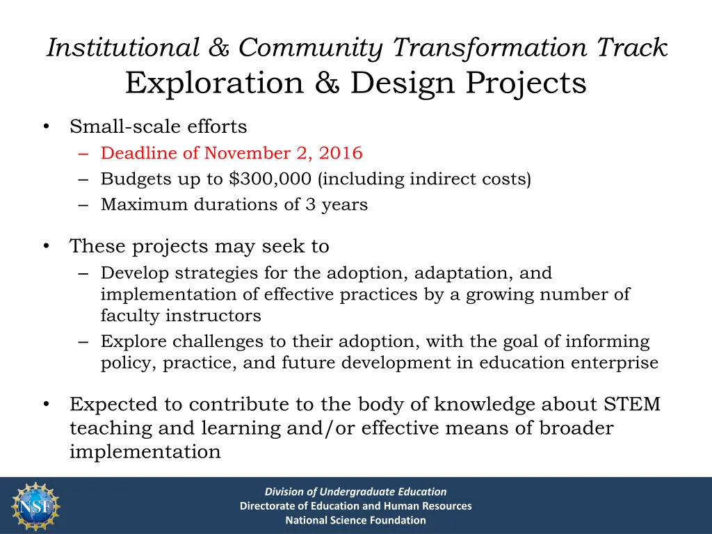 institutional community transformation track 4
