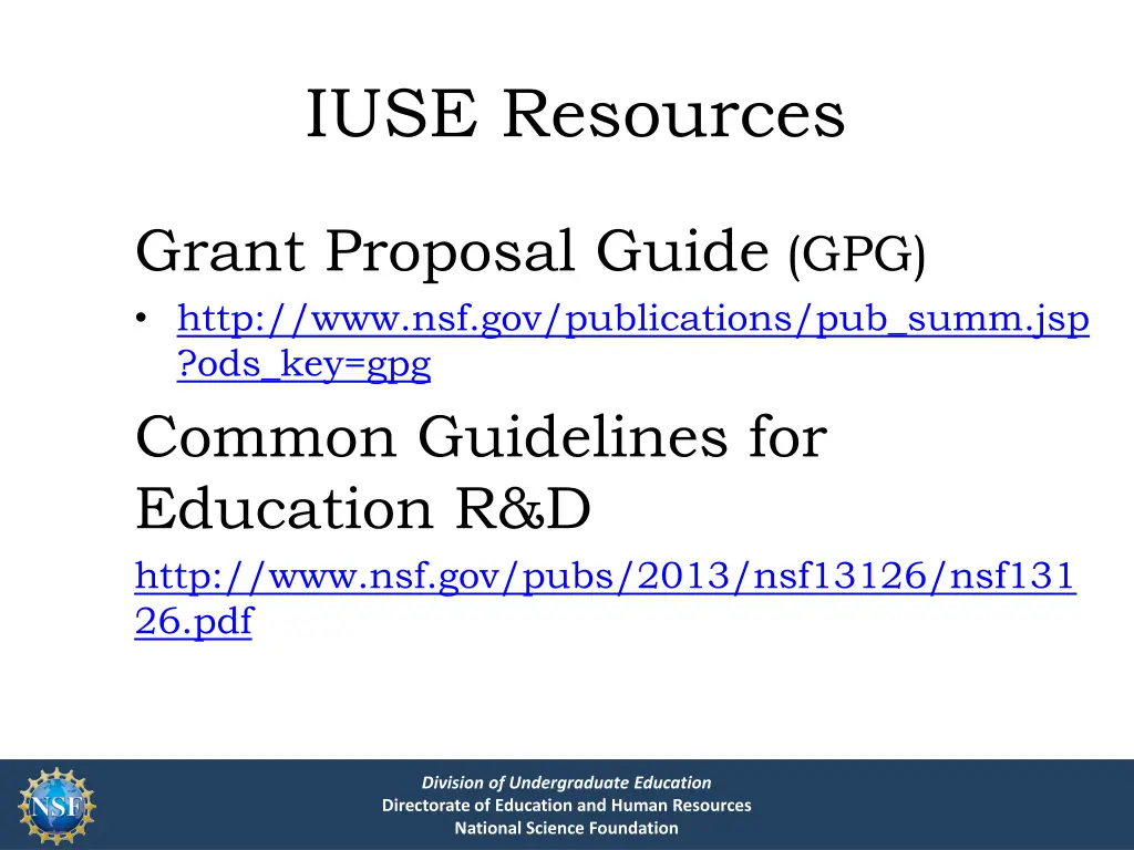 iuse resources