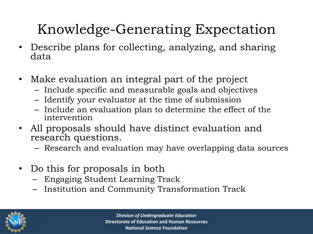 knowledge generating expectation describe plans