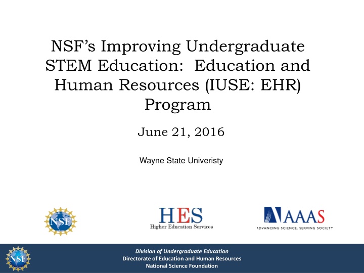 nsf s improving undergraduate stem education