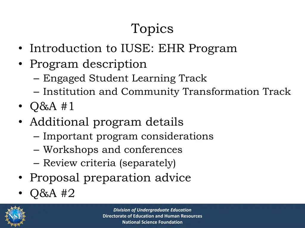 topics
