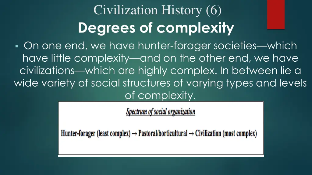 civilization history 6 degrees of complexity