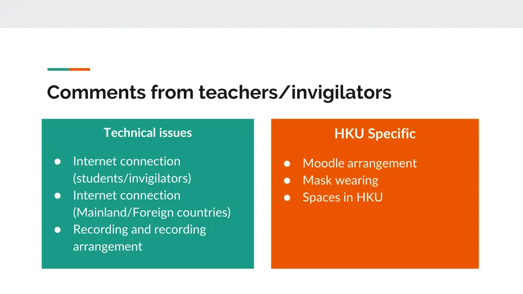 comments from teachers invigilators 1