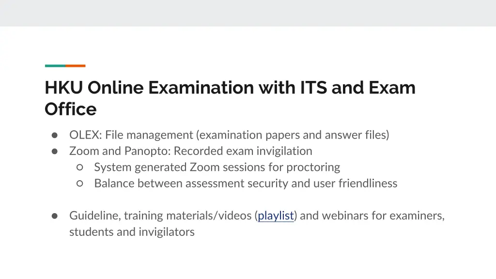hku online examination with its and exam office