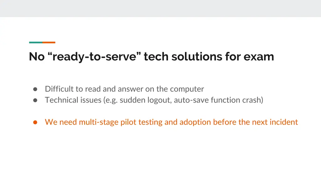 no ready to serve tech solutions for exam