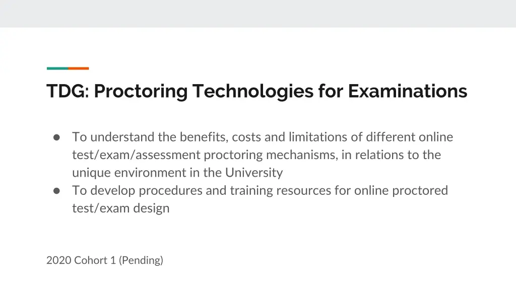 tdg proctoring technologies for examinations