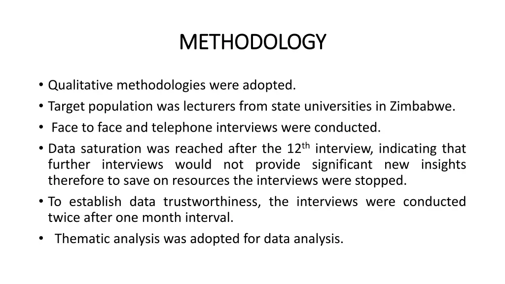 methodology methodology