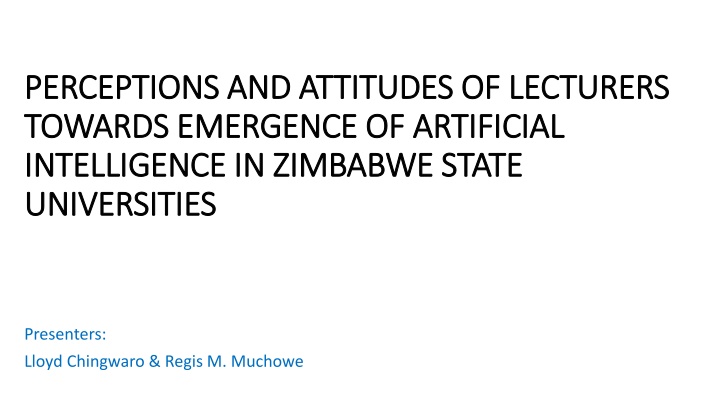 perceptions and attitudes of lecturers